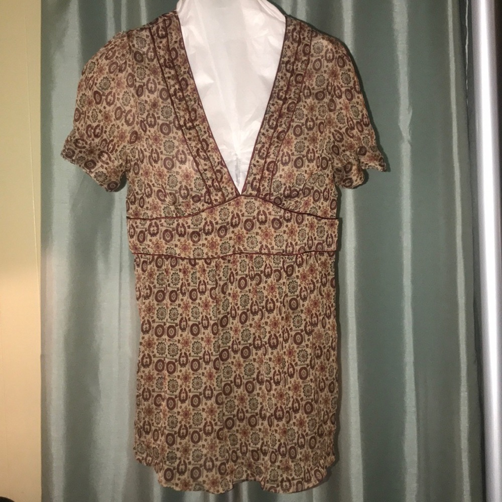 Halogen Chiffon V-neck Blouse